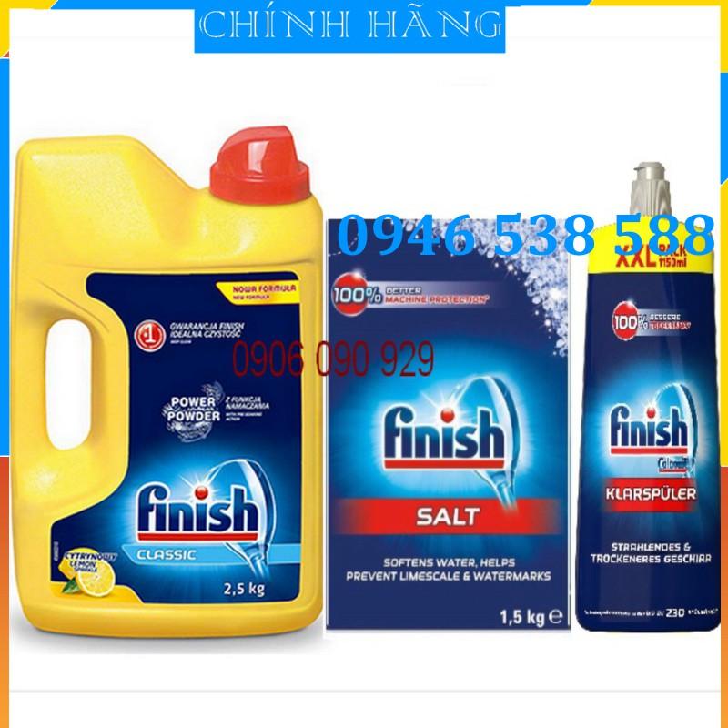 Combo Bột rửa bát Finish 1kg + bóng finish 750ml + muối Finish 1.5kg - HANOIMART