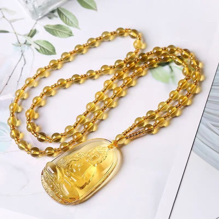 Mặt dây chuyền phật Phổ Hiền Bồ Tát màu vàng - Phật bản mệnh người tuổi Thìn, Tuổi Tỵ