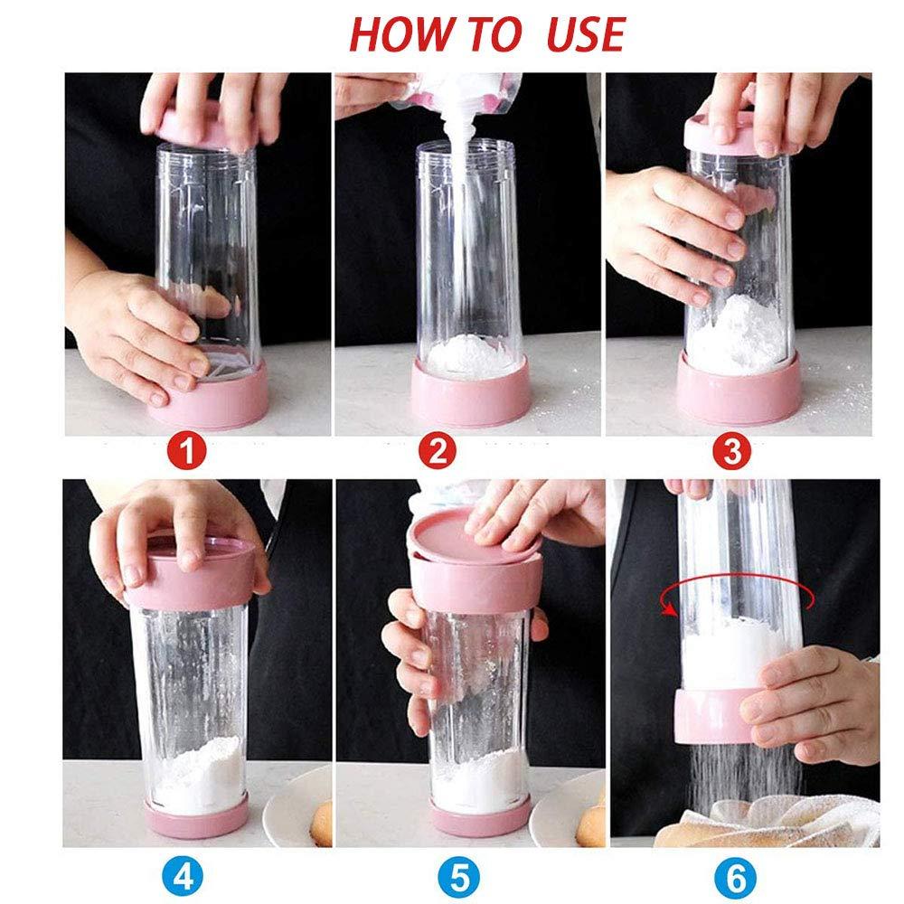 Bột rây đường bột, bột rây thiết kế cốc, rây có lưới mịn, lý tưởng cho đường đường sô cô la sô cô la cappuccino, rây cà phê