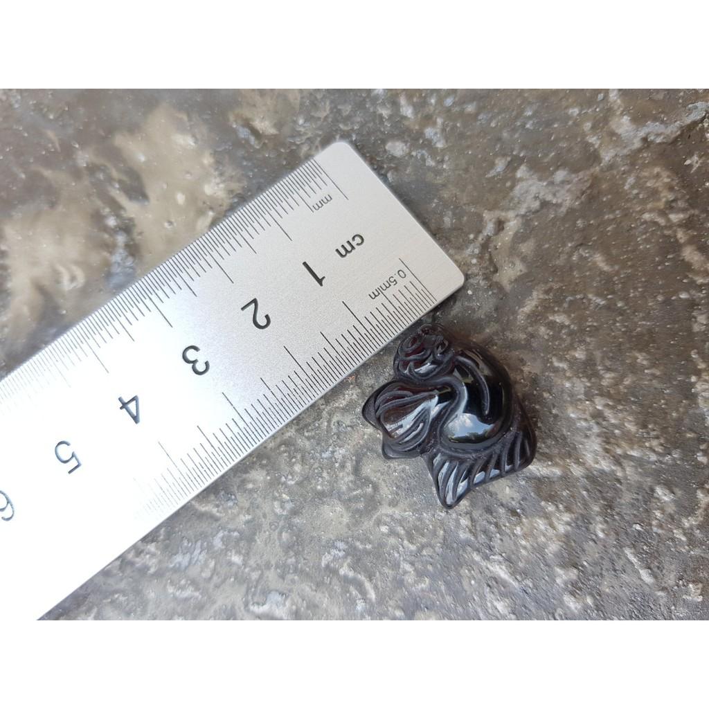 Vòng cổ bà hồ ly cửu vỹ đen 2cm