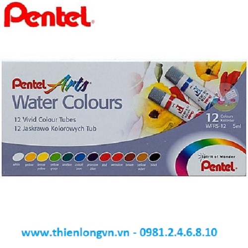 Màu nước Pentel WFRS - 12 màu