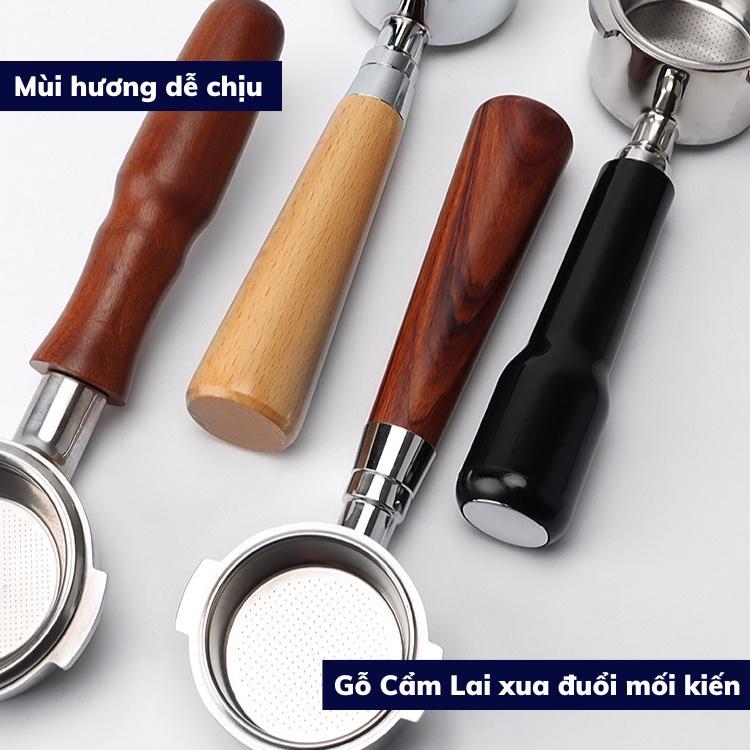 Tay cầm cà phê cán gỗ cẩm lai đẹp mắt 23,5cm mùi hương tự nhiên chống kiến mối đủ size chuyên cho quán bảo hành 1 đổi 1