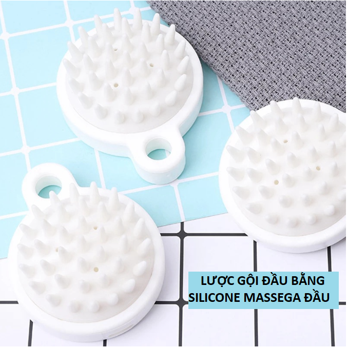 Lược gội đầu Nhật Bản bằng silicone mát xa da đầu giảm rụng kích thích mọc tóc, làm sạch da đầu GD728-LuocMuji