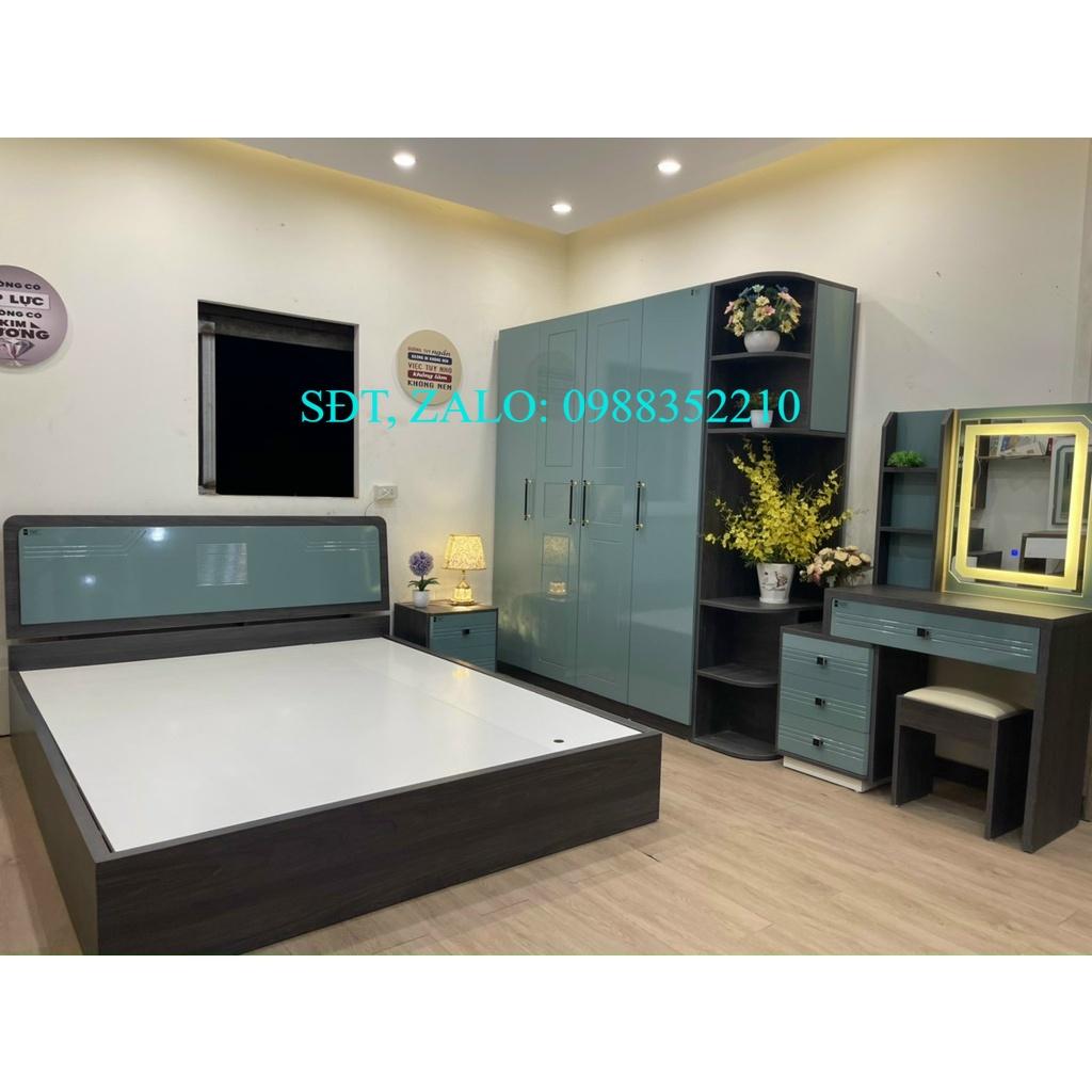 Combo giường tủ MDF cao cấp hàng sơn bóng đẹp