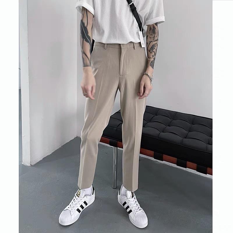 Quần tây nam hàn quốc kèm thất lưng quần âu nam quần kaki nam