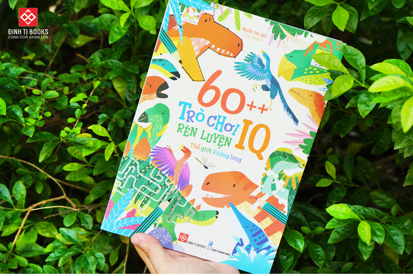 Sách-60++ trò chơi rèn luyện IQ: Thế giới khủng long - Đinh Tị Books