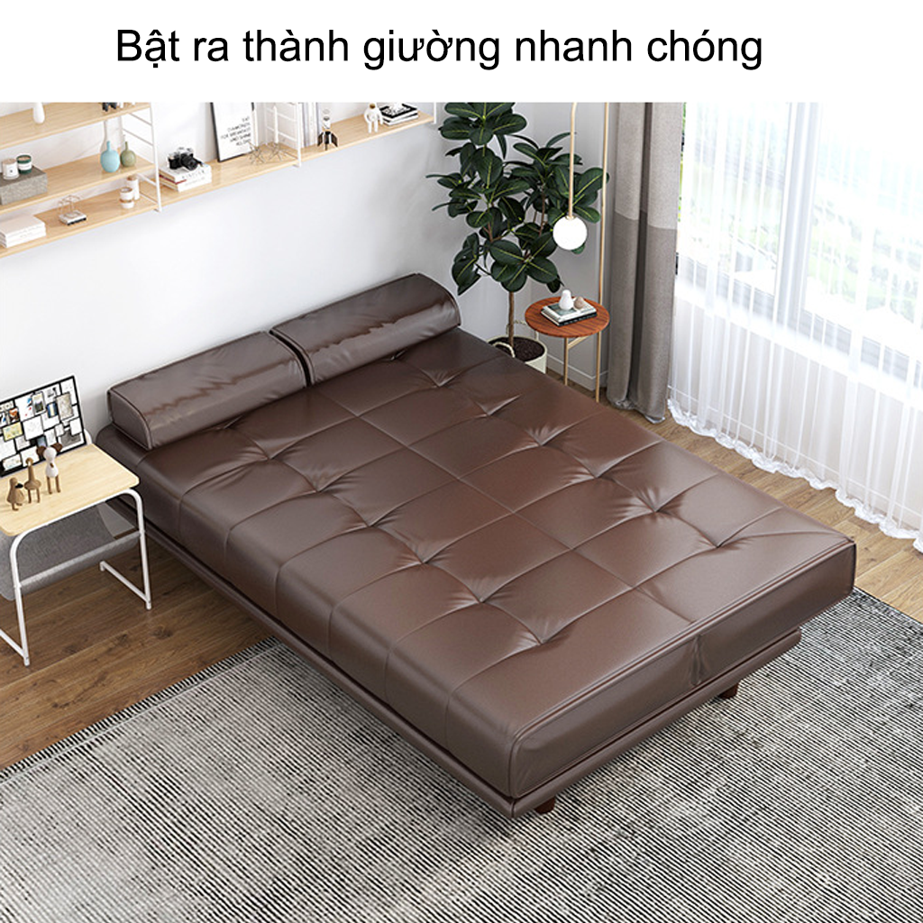 Ghế Sofa Giường Đa Năng Bọc Da Hàn Quốc Sang Trọng, Sofa Bed Bật Ra Thành Giường Thông Minh HGB-12