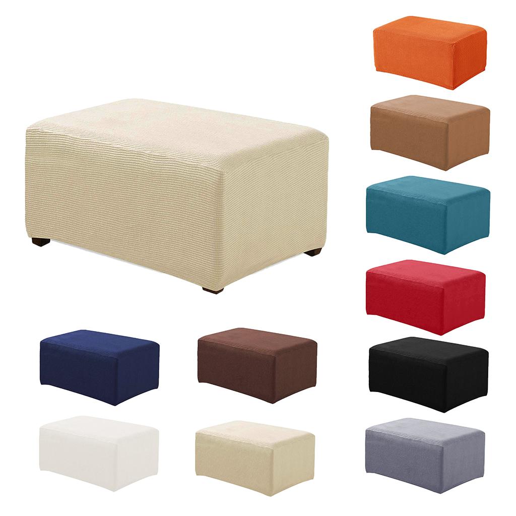 Stretch Ottoman Pouf Cover Footrest Stool Slipcover Protector