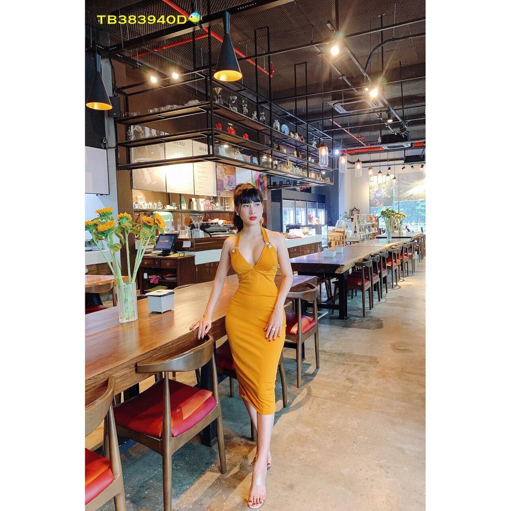 ĐẦM BODY CỔ YẾM CỘT DÂY NÚT CỰC QUYẾN RŨ MẪU MỚI NHẤT 2019