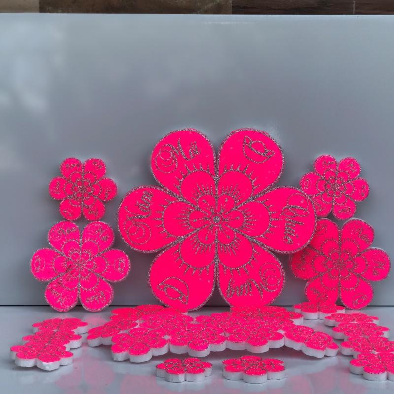 Hình ảnh Set Hoa mai - Bông mai - hoa đào xốp đủ cỡ dán tường - dán kiếng phụ kiện trang trí tết