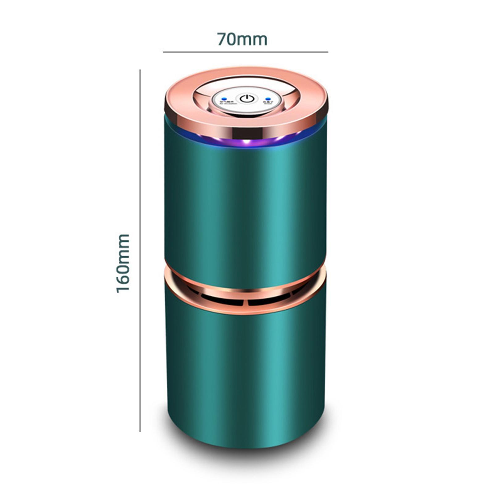 Car Air Purifier Quiet USB Room Home Air Cleaner for Smoke Pet Odors Removes Dust