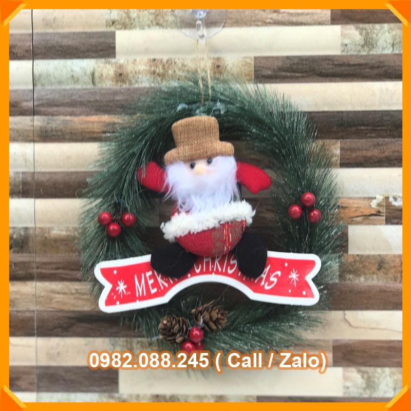 Vòng Nguyệt Quế Trang Trí Noel -Giáng Sinh Cao Cấp Khung Thép