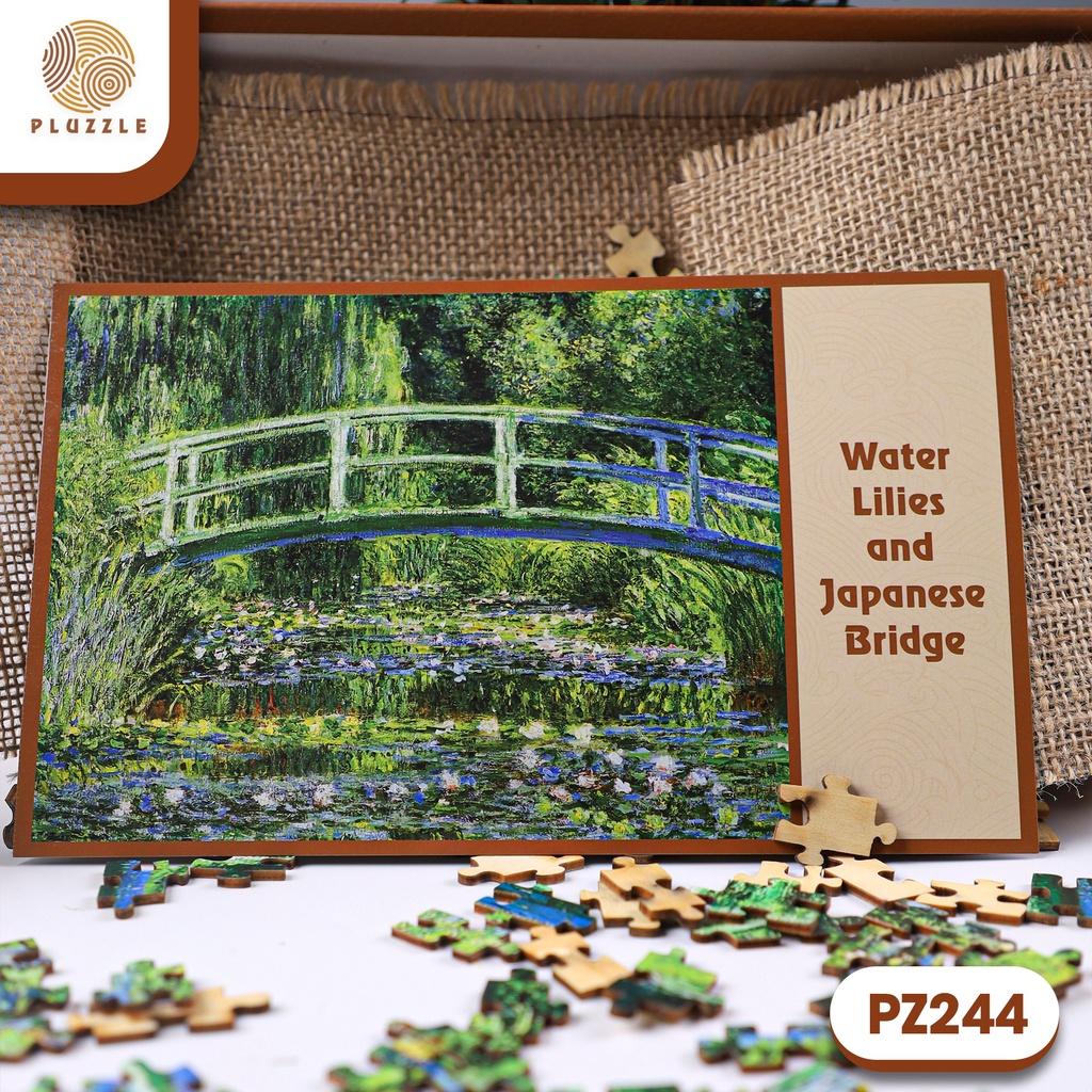 PLUZZLE Bộ xếp hình gỗ thông minh puzzle đồ chơi ghép hình 500 miếng - PZ244 - Water Lilies and Japanese Bridge