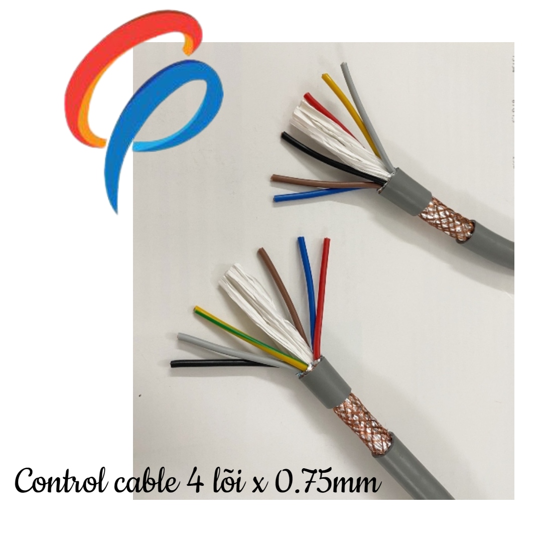 Cáp điều khiển 6 lõi x 0.75mm có lưới chống nhiễu điện áp 500 volt