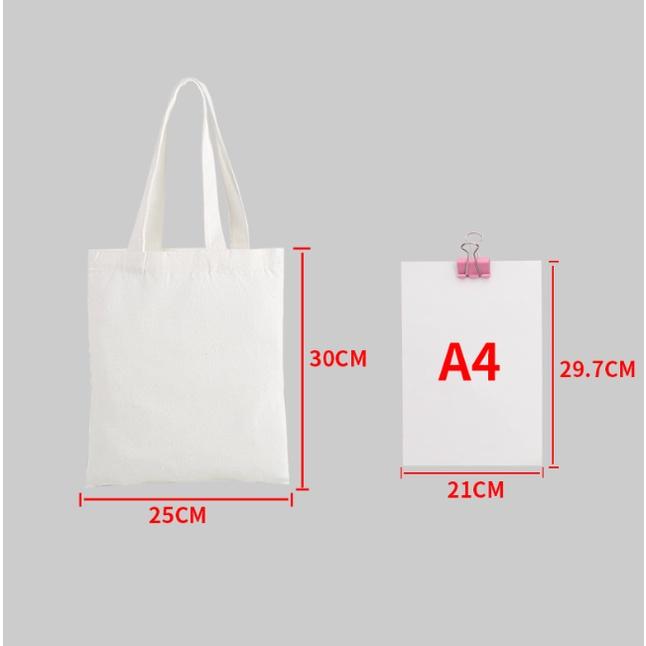 Túi vải canvas màu trắng nhiều kích thước Trương Gia Túi Vải - Túi Canvas