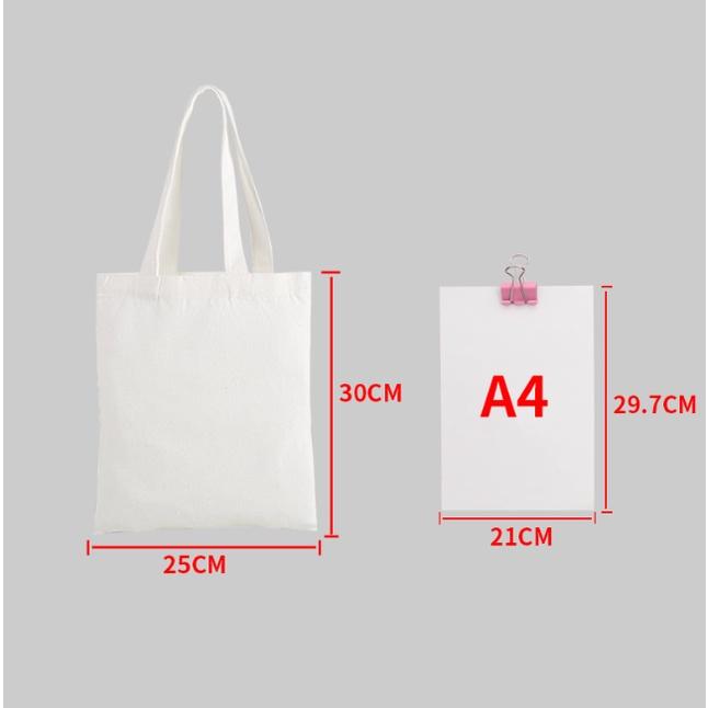 Túi vải canvas màu trắng nhiều kích thước Trương Gia Túi Vải - Túi Canvas - 45cmx38cm