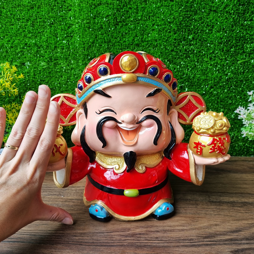 Thần Tài 22.5cm ôm 2 thỏi vàng Đa Tài Đa Phúc