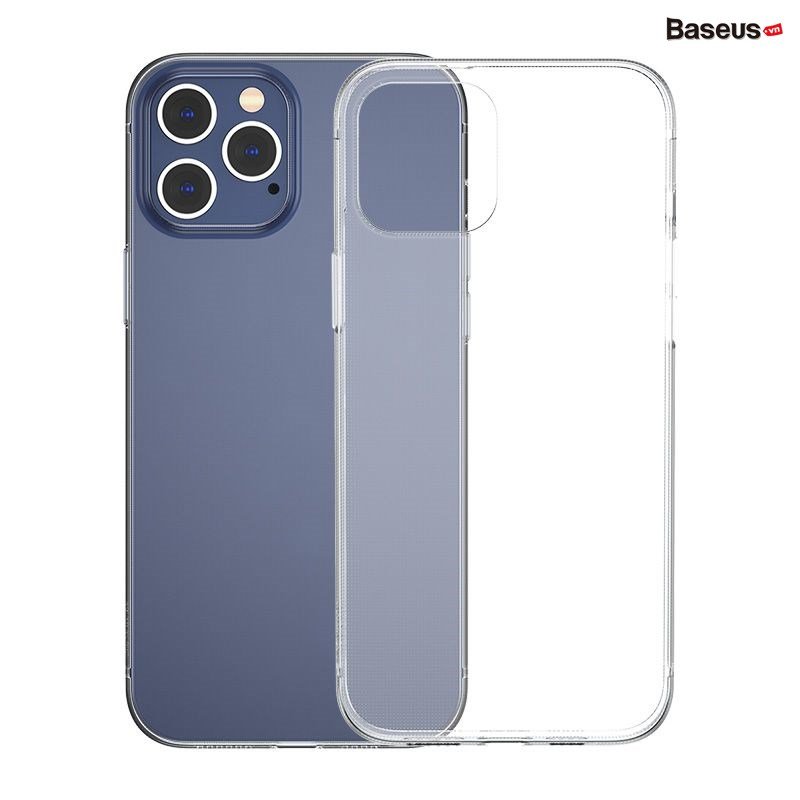 Ốp lưng trong suốt Baseus Simple Case dùng cho iPhone 12 mini / iPhone 12 / iPhone 12 Pro / iPhone 12 Promax (Ultra Slim, High Transparent, Soft TPU Silicone)_ Hàng Nhập Khẩu 