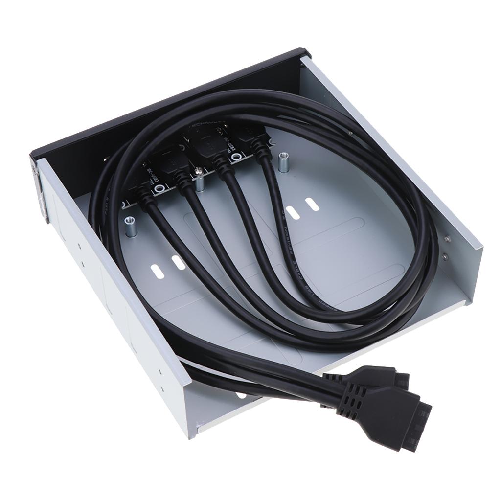 20/19 Pin Đầu Bảng Điều Khiển Phía Trước Để Âm Thanh Loại C USB 3.0 Một Hub 4 Cổng