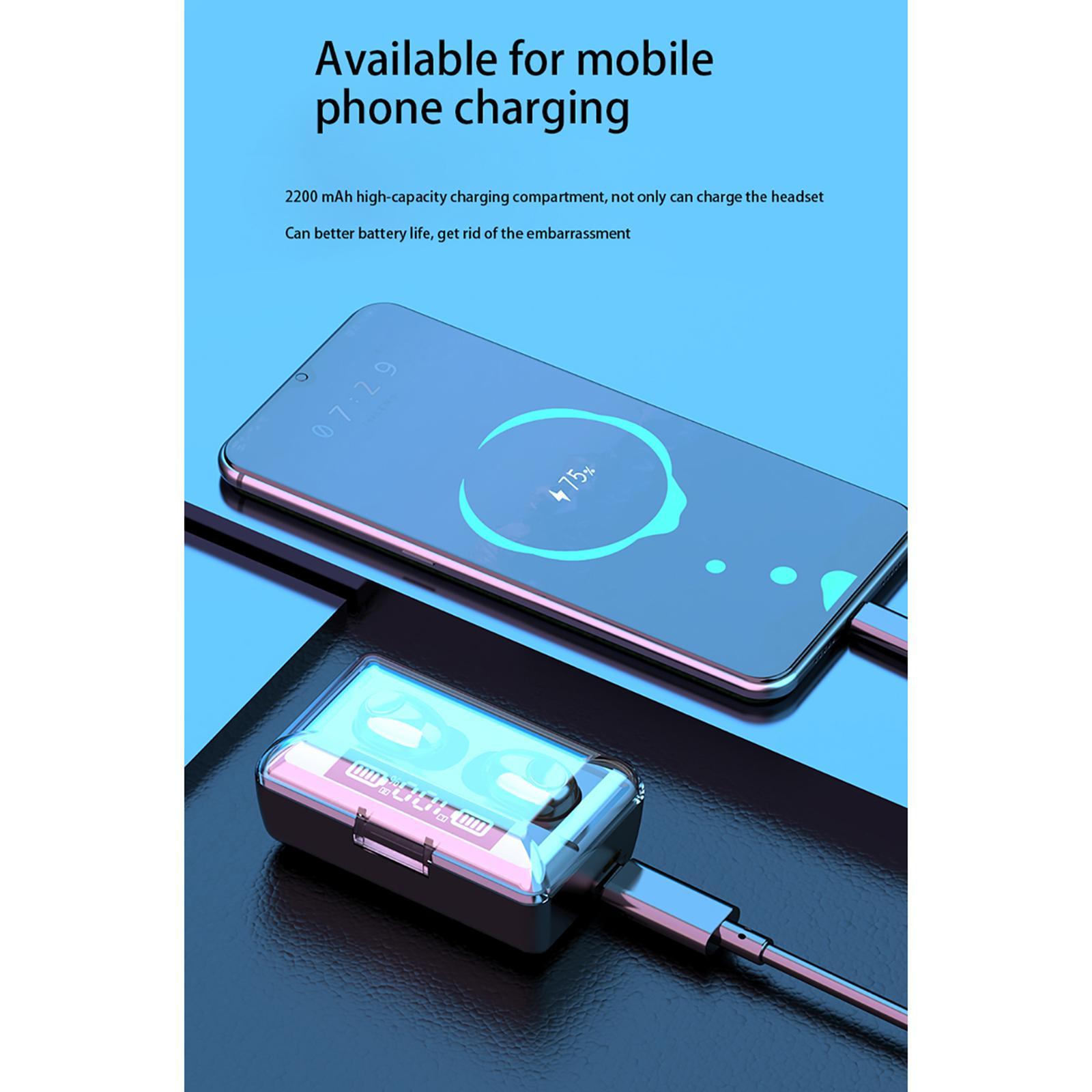 Ear Stereo Bluetooth 5.0 Earphone Headphone Black