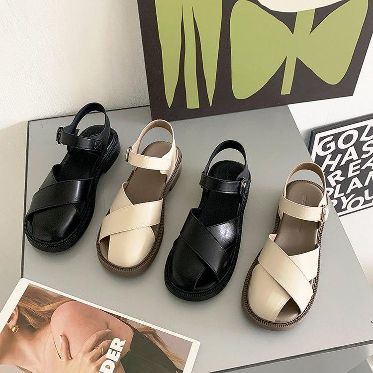 Lùi 1 size Sandal Quai Hậu Quai CUT OUT Độc Lạ Phong Cách Hàn Quốc G071