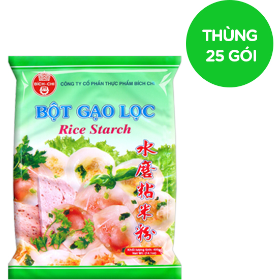 Thùng 25 Gói Bột Gạo Lọc Bích Chi (400g/Gói)