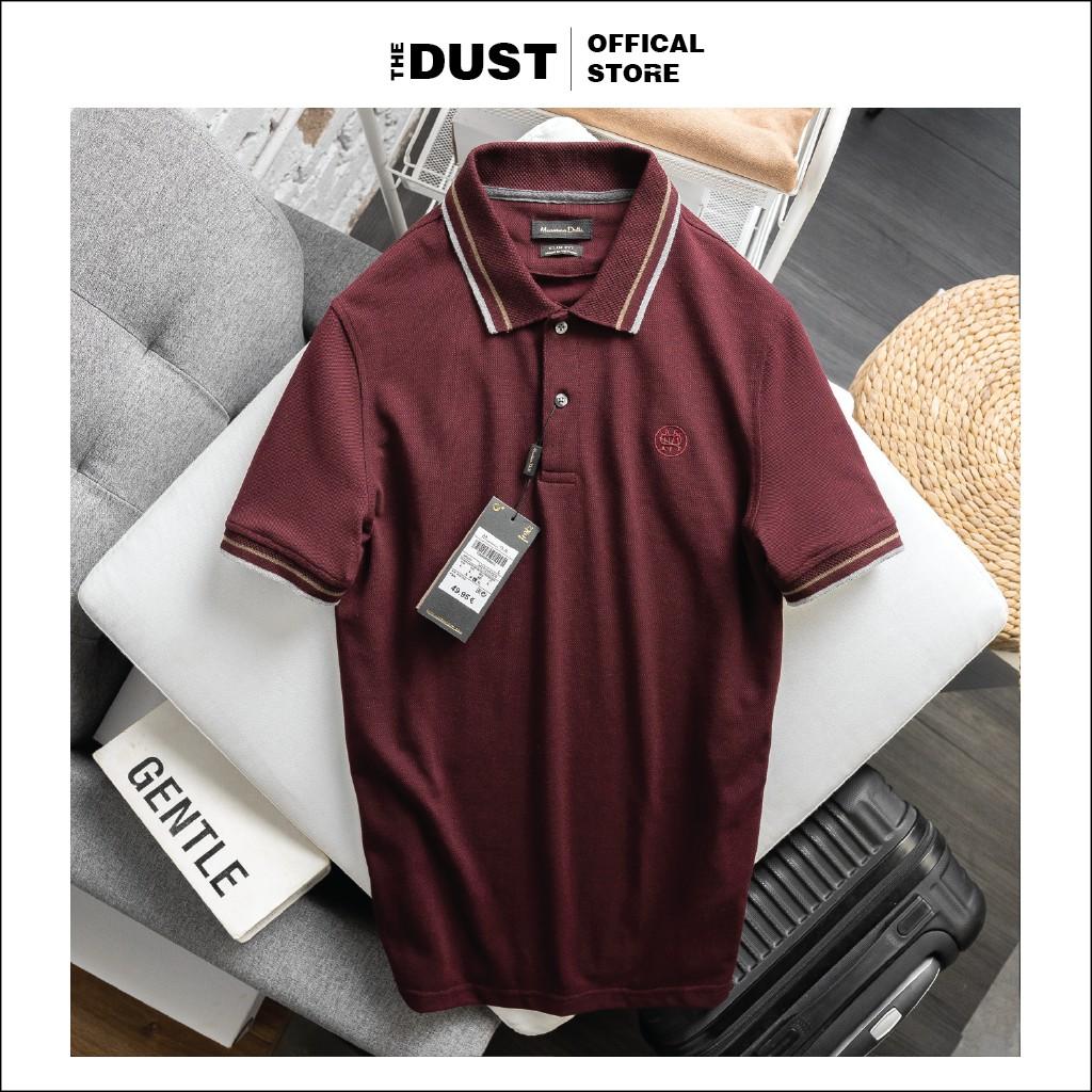 Hình ảnh Áo thun polo nam cổ bẻ phối viền MSCV trơn basic, vải cotton cá sâu, form slim fit, trẻ trung, lịch lãm - THE DUST