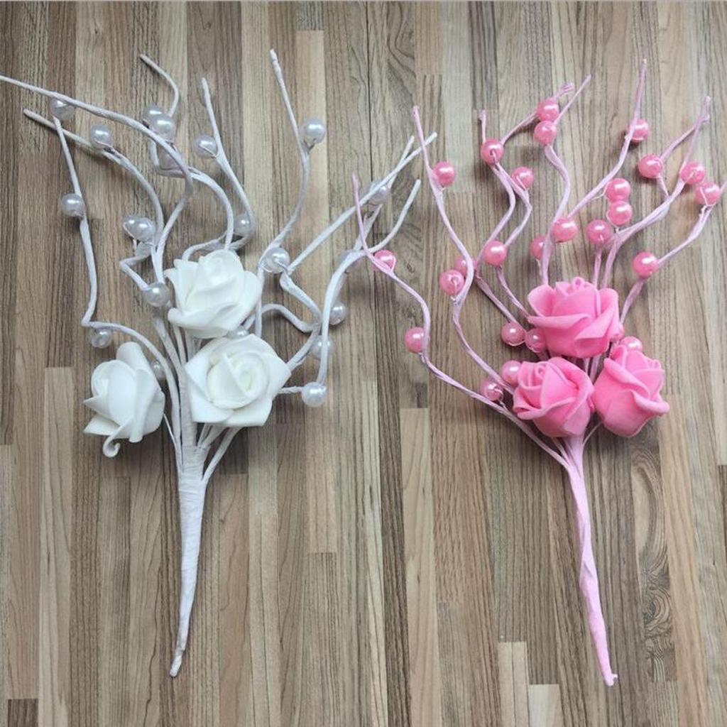 2-3pack Wedding Cake Topper Insert Rose Pearl Tree Birthday Cake Topper Decor