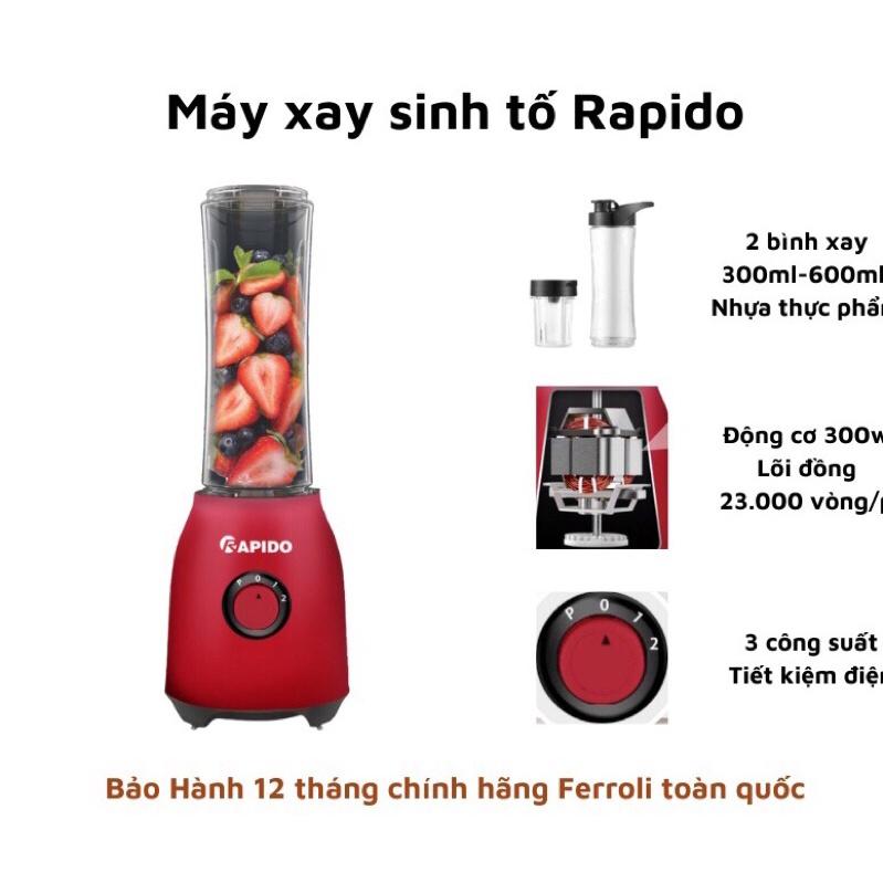 Máy xay sinh tố Rapido RB-300M 2in1