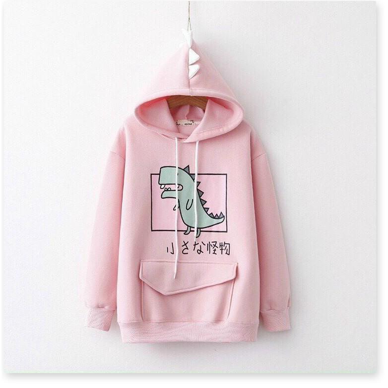 ÁO HOODIES CÓ MŨ HOẠ TIẾT KHỦNG LONG