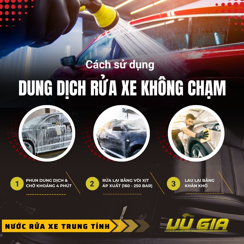 Nước rửa xe không chạm UNITECH V3 (1 lít) | Xà phòng rửa ô tô, xe máy pH trung tính bảo vệ màu sơn