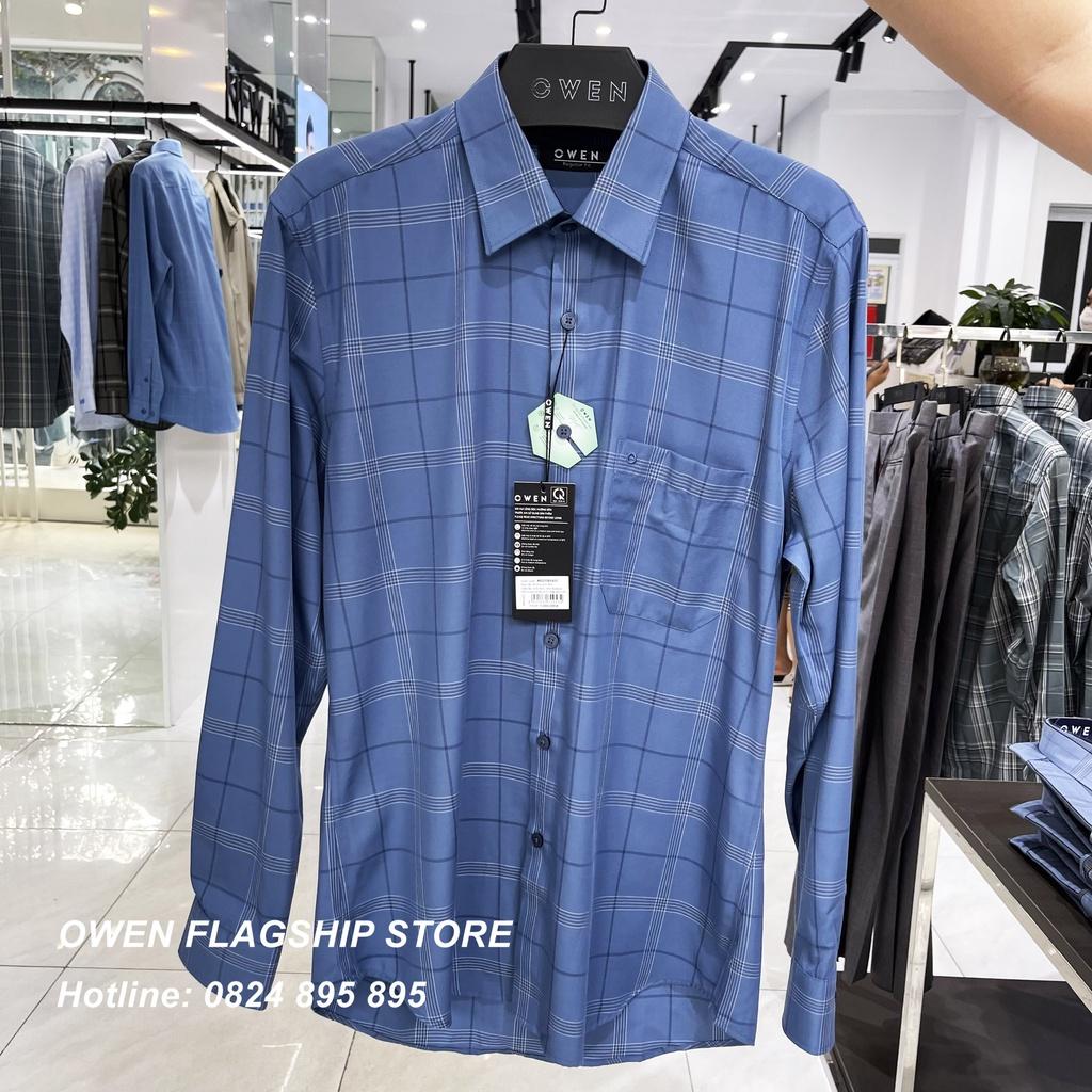Áo Sơ mi Owen nam dài tay dáng Regular mềm mịn mát Mã AR220814DT