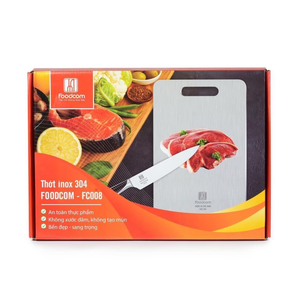 Thớt Inox 304 Foodcom cao cấp FC008