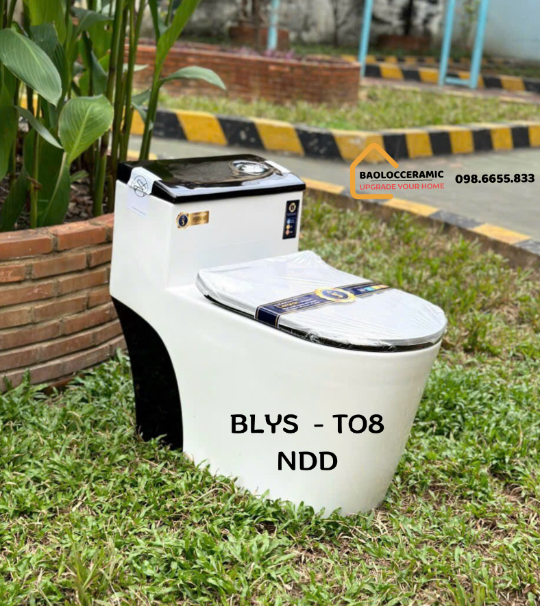 Bồn cầu nguyên khối Tundo Yoshi nano kháng khuẩn CTT08NDD 680 x 380 x 720mm