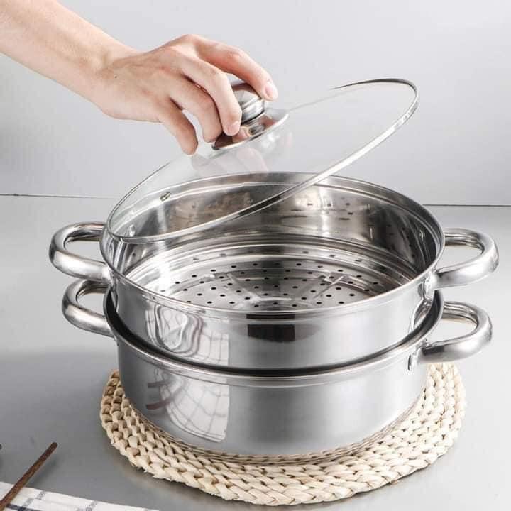 Nồi hấp inox 2 tầng 28cm