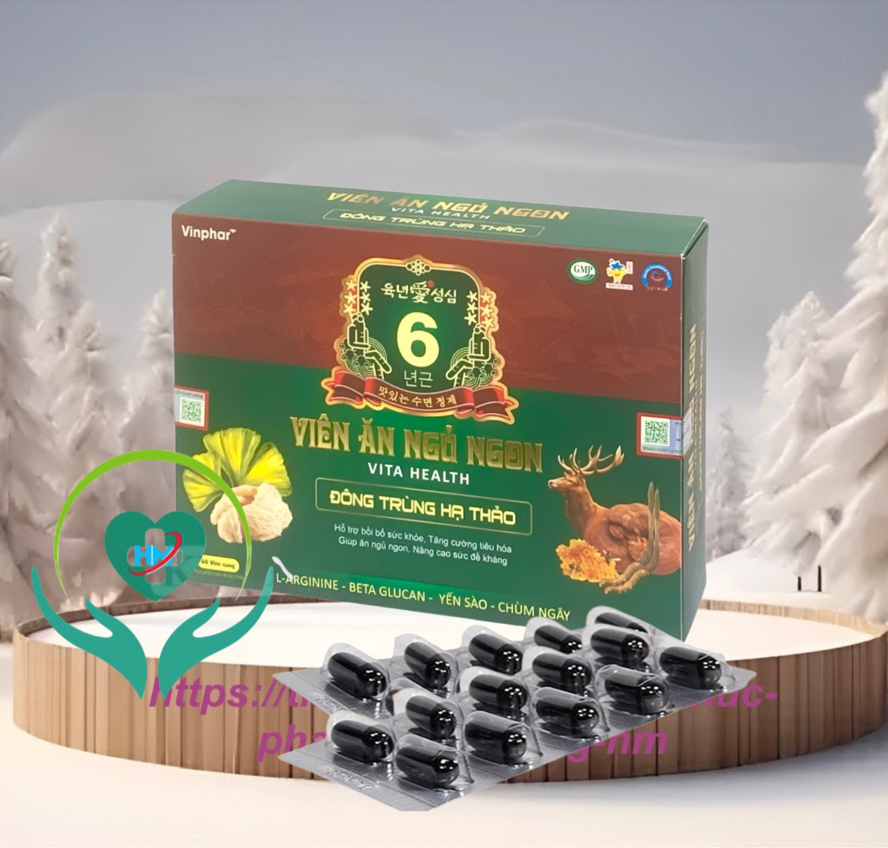 Viên ăn ngủ ngon Vita Health, hộp 60 viên