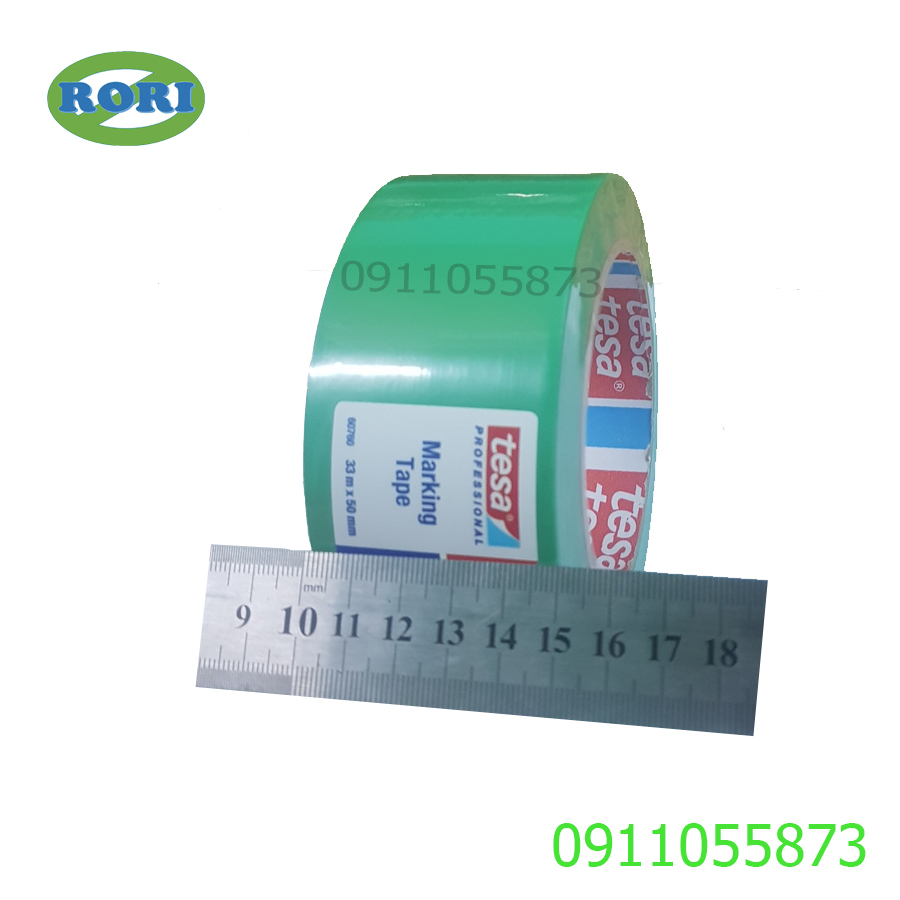Băng Keo PVC Tesa 60760 size 33m x 50mm màu green - Thay thế băng keo 3M