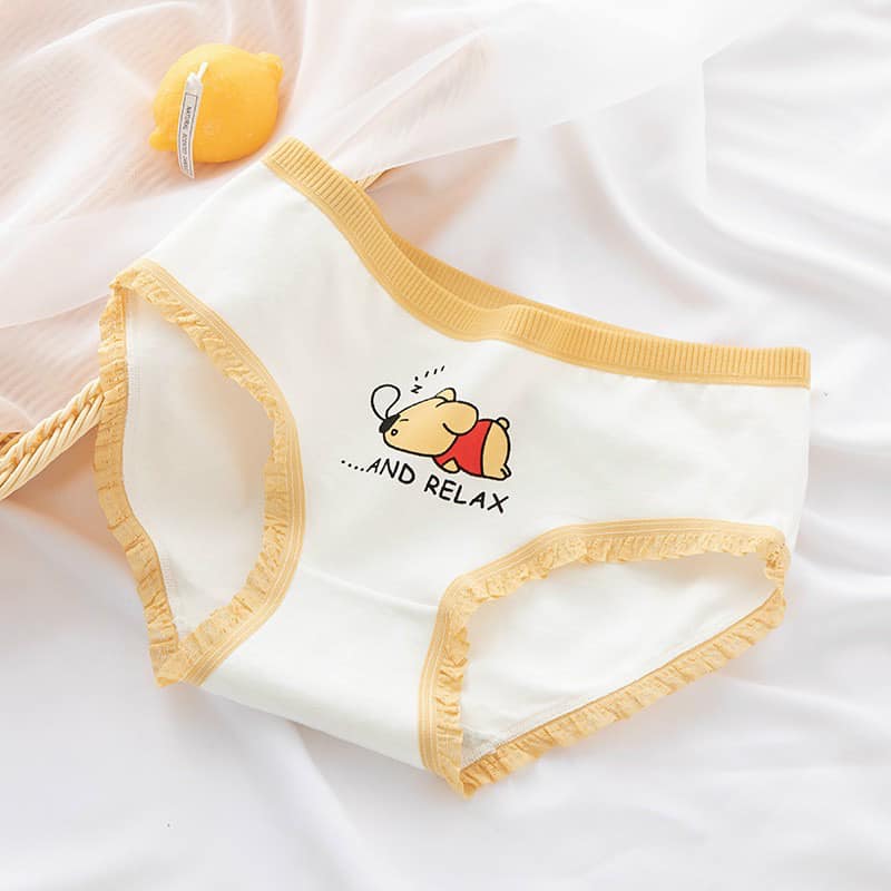 LỐ 10 QUẦN LÓT HÌNH GẤU VÀNG SIÊU DỄ THƯƠNG CHẤT COTTON MỀM MỊN
