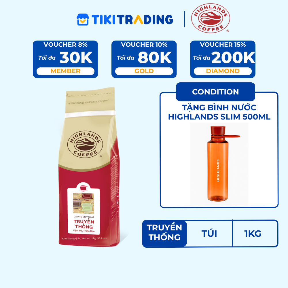 Cà bột Truyền thống Highlands Coffee 1kg