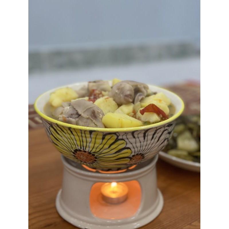Chân bếp hâm nóng thức ăn bằng sứ Bát Tràng