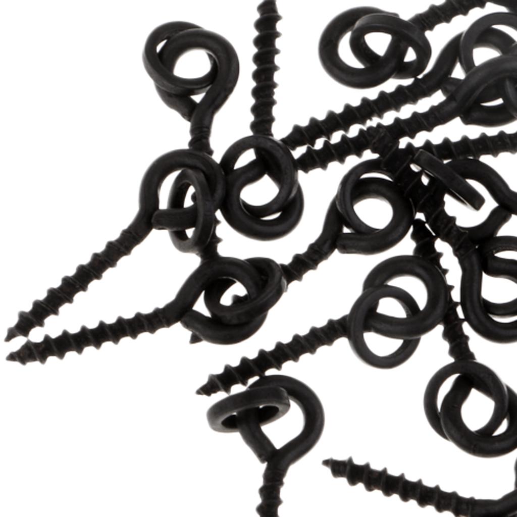 25pcs Carp Bait Boilies Screws Fishing Chod Rigs Connection Terminal Tackle