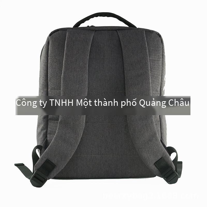 Giao hàng nhanh ba lô USB tùy chỉnh Xiaomi cùng phong cách đơn giản ba lô công sở bình thường phụ nữ và nam giới logo túi máy tính