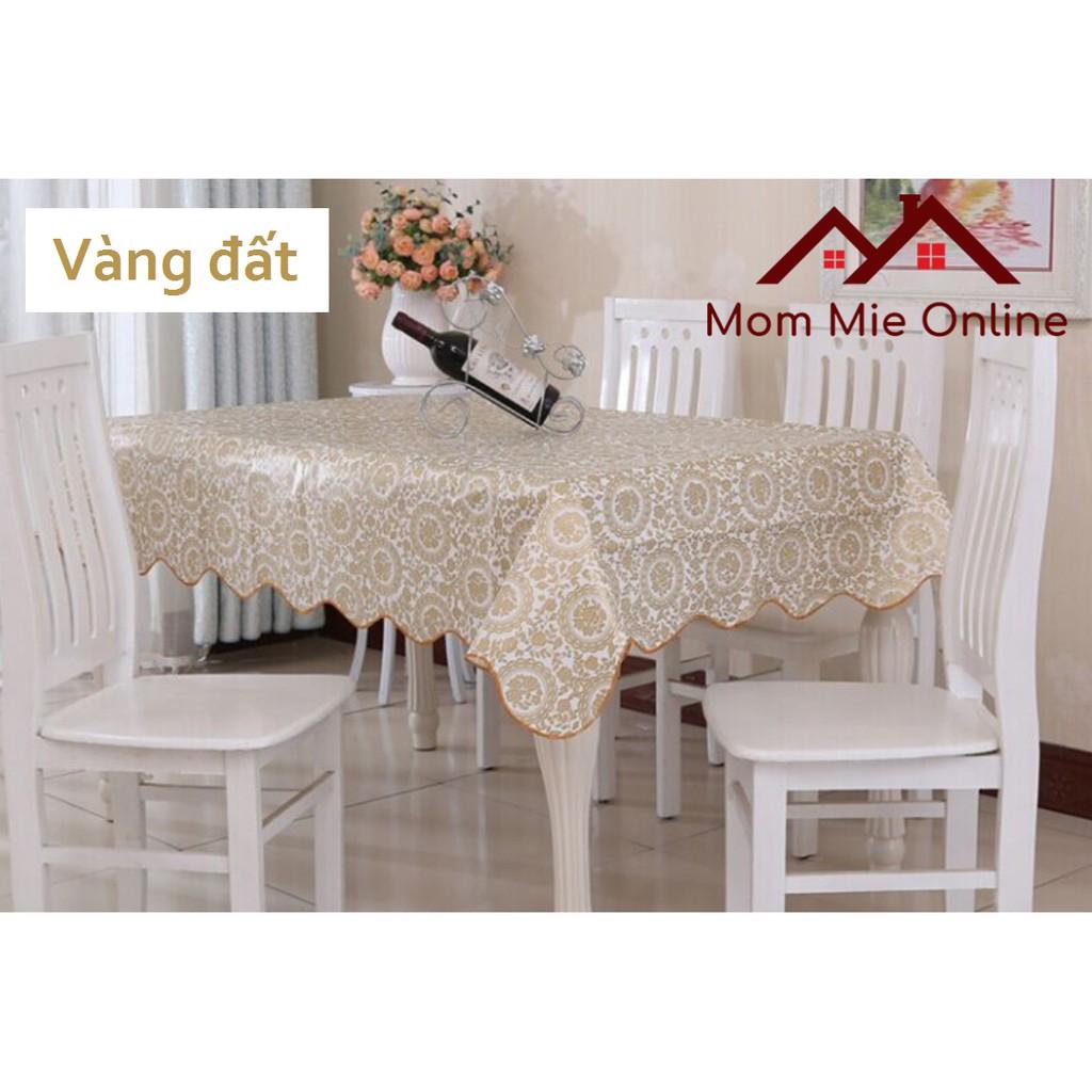 Khăn trải bàn vuông - tròn 152x152cm PEVA lót bông - G001