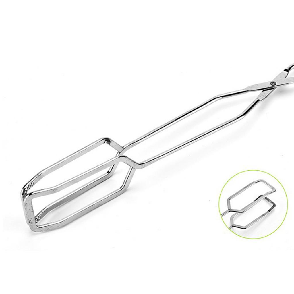 Easy Wash BBQ Barbecue Scissors Tongs Bread Tong Kitchen Buffet Pliers