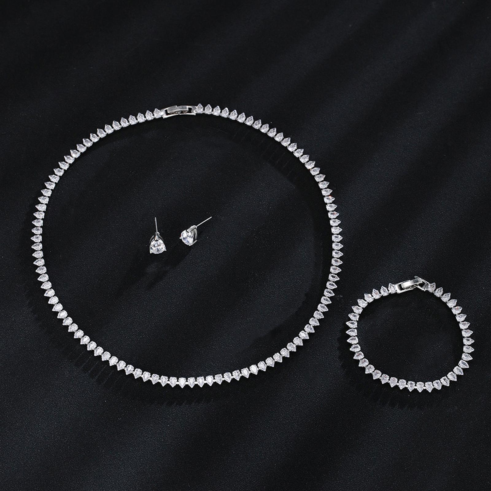 Necklace Earrings Bracelet Clavicle Pendant for Anniversary Banquet Mom