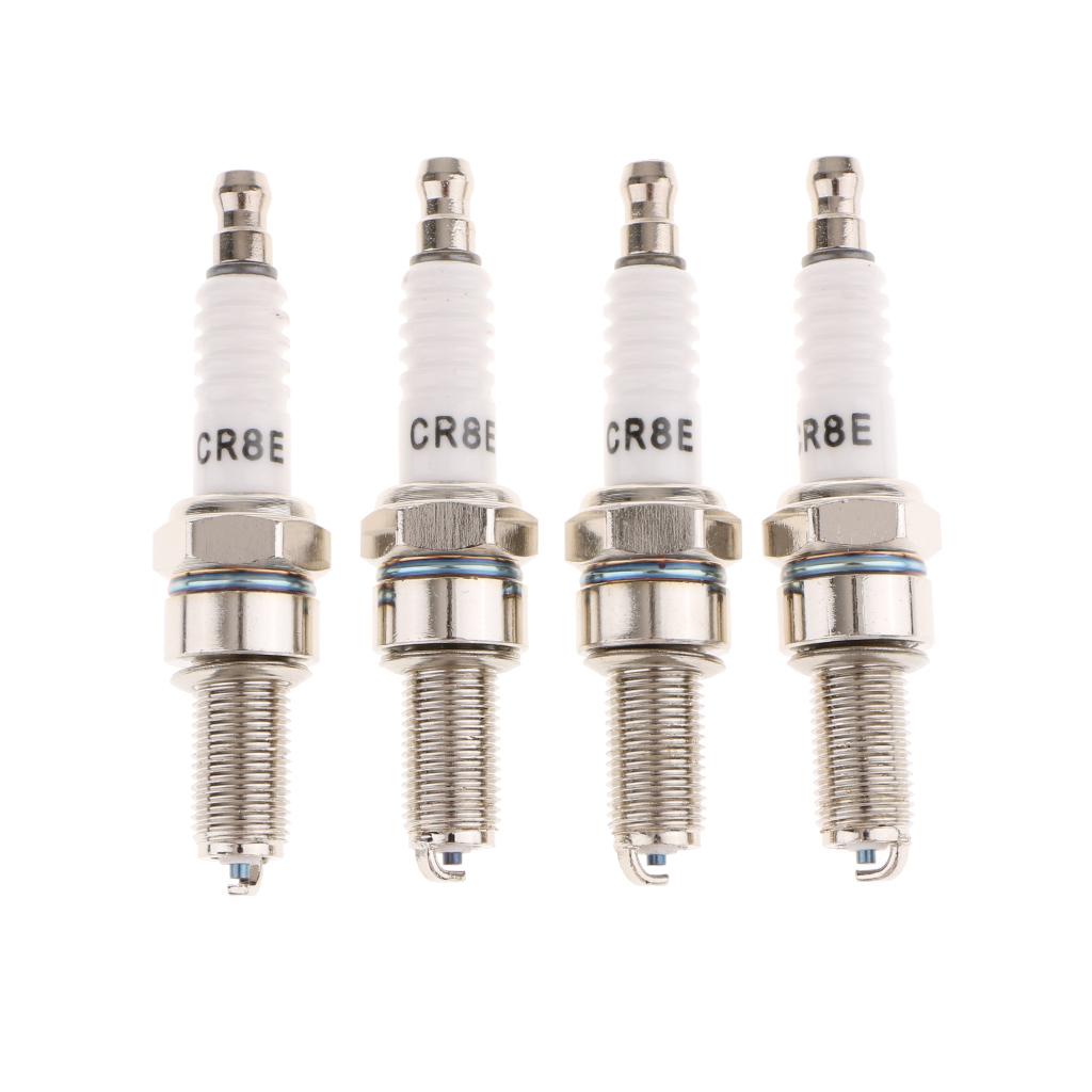 3X 4x motorcycle spark plug made of ceramic white color engine parts accessories