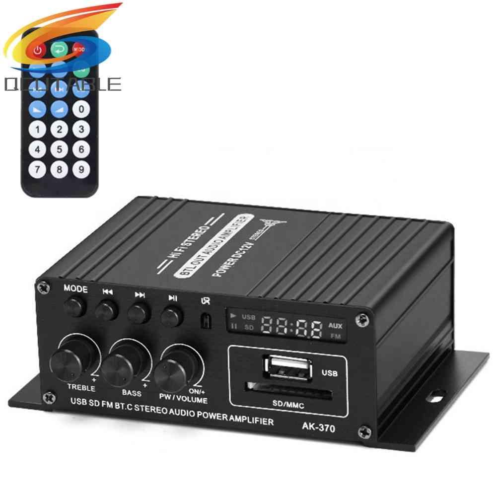 Bộ Khuếch Đại Âm Thanh Kỹ Thuật Số Bluetooth AK-370 HIFI Kênh 2.0 12V