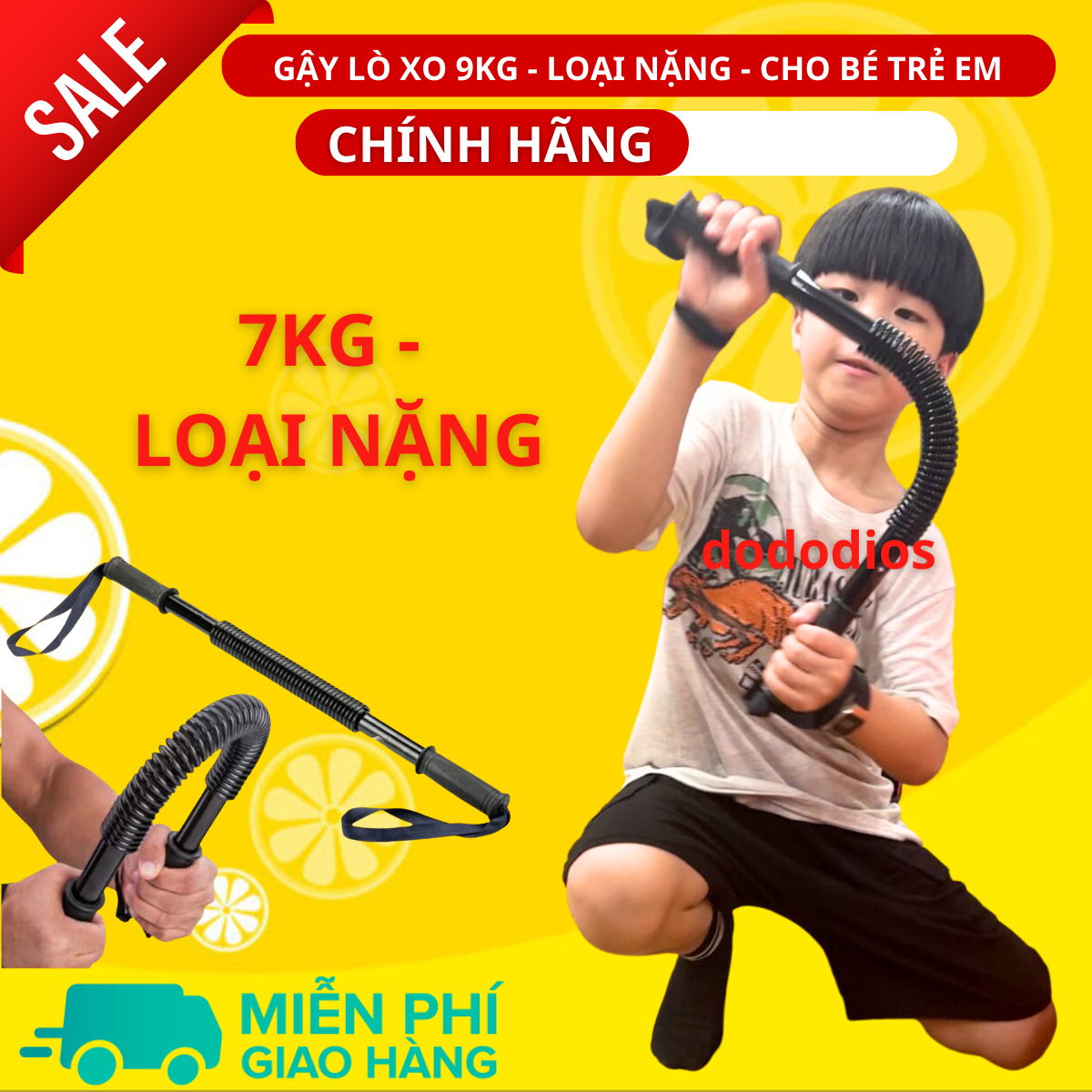 Gậy lò xo tập cơ tay 9kg cho trẻ em - thanh lò xo tập cơ tay 9kg cho bé - gậy lò xo 9kg trẻ em - Chính hãng dododios