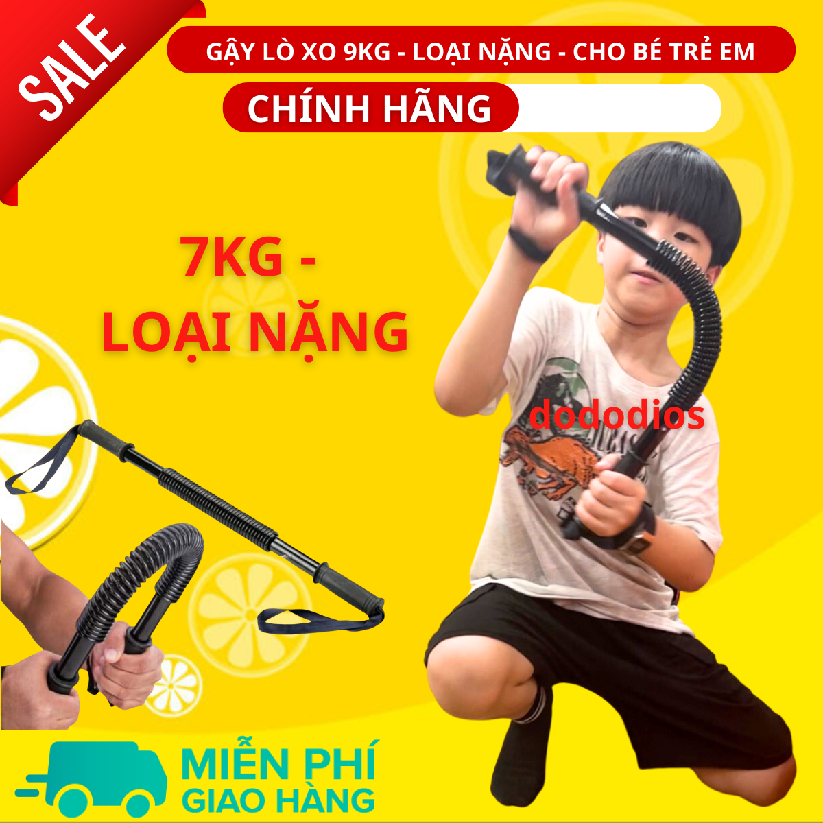 gậy lò xo tập cơ tay 9kg cho trẻ em - thanh lò xo tập cơ tay 9kg cho bé - gậy lò xo 9kg trẻ em - Chính hãng dododios