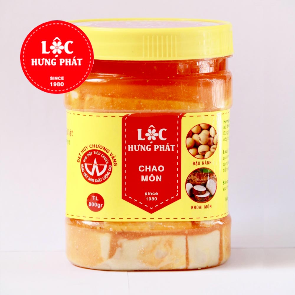 Chao môn, chao môn đậu nành cao cấp siêu béo Hưng Phát hũ 770g hương vị đậm đà và quà tặng đáng giá
